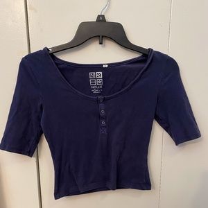 PacSun Nollie blue crop top